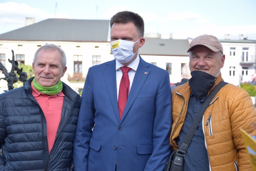 Szymon Hołownia w Skierniewicach. Narzekał na Rynek i przypomniał brak wody [ZDJĘCIA], [FILMY]