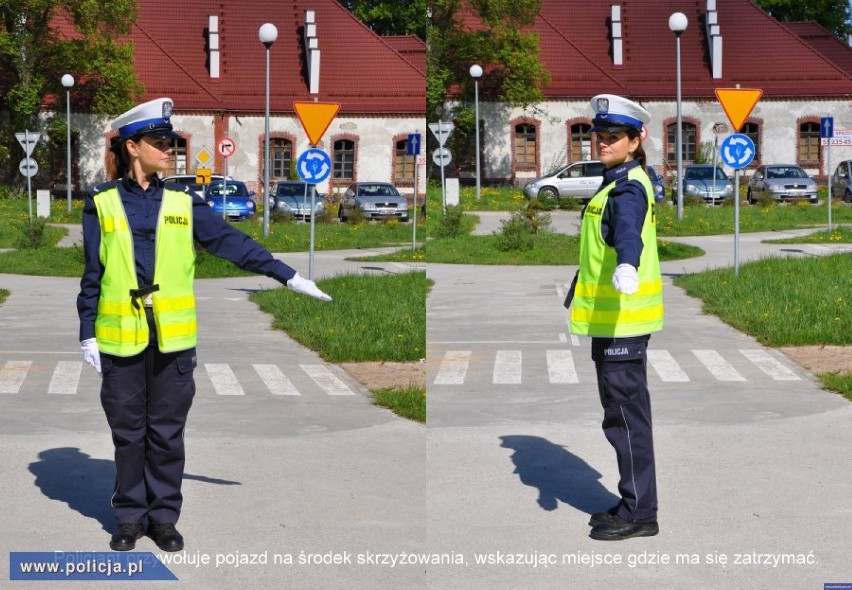 Policjant kieruje ruchem. Jak się zachować? Zobaczcie galerię zdjęć z opisami!