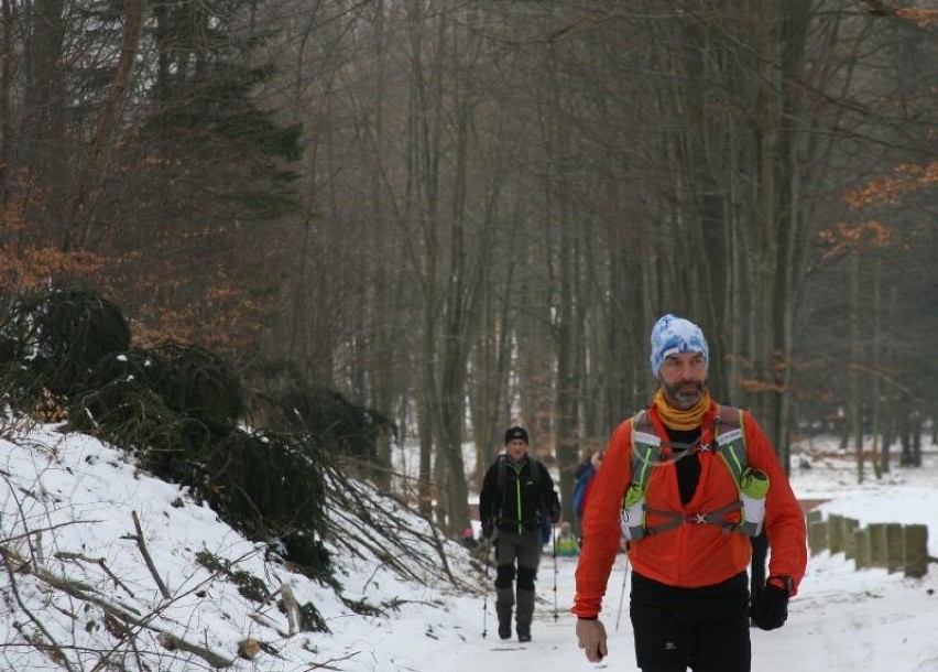 Udana, zimowa, IV Sudecka Żyleta. Z Łomnicy na trasę maratonu pieszego wyruszyło ponad 400 osób