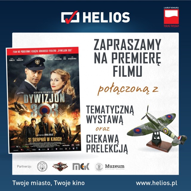 „Dywizjon 303. Historia prawdziwa”- wielka premiera w kinie Helios w Piotrkowie!