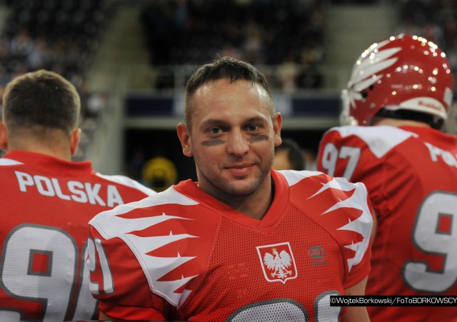 Marcel Kramarczyk świeżo upieczony reprezentant Polski w futbolu amerykańskim, gra w Zagłębie Steelers Interpromex