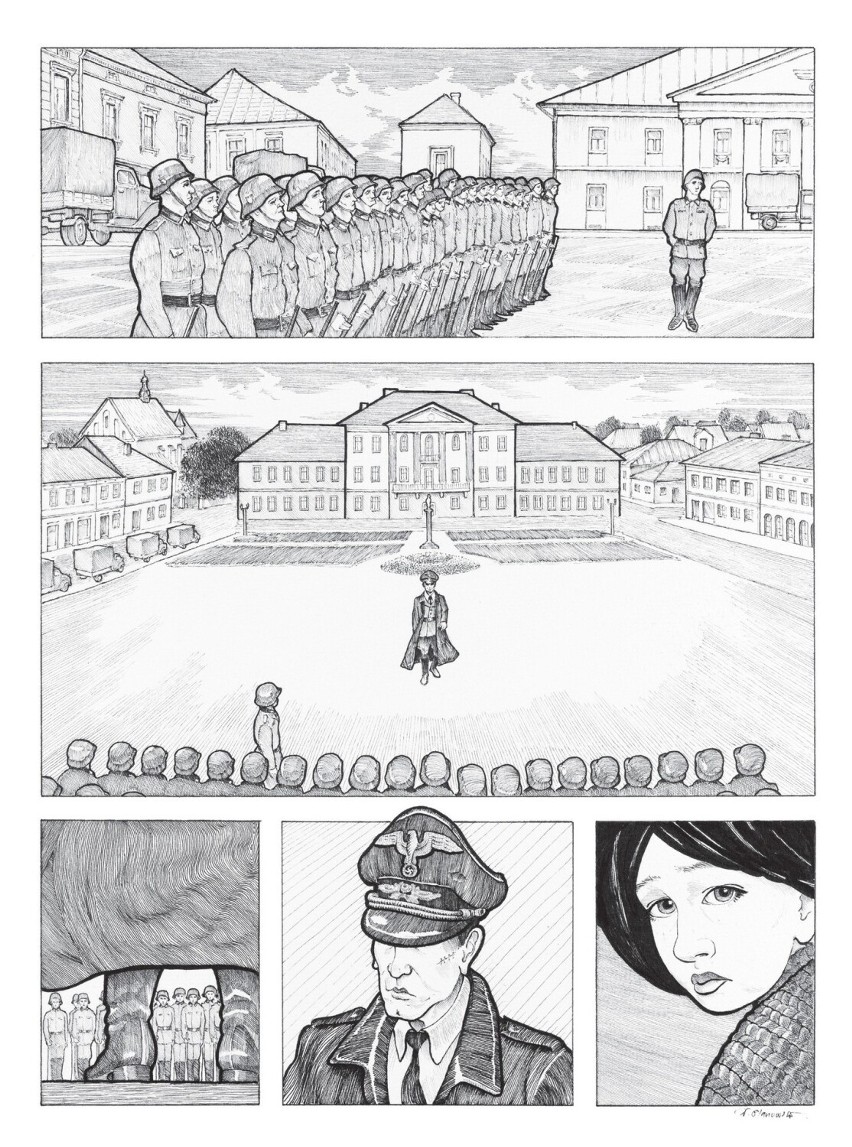 Historia zburzenia Jasła opowiedziana rysunkami. Autor komiksu: „Polacy powinni ją znać” [WIDEO]