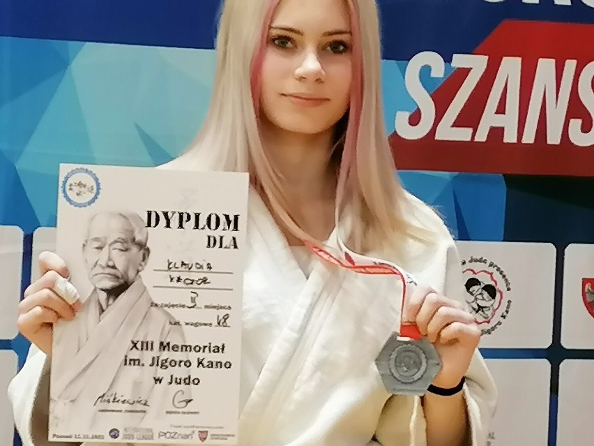 Klaudia Kaczor na zawodach w Poznaniu zdobyła srebrny medal...