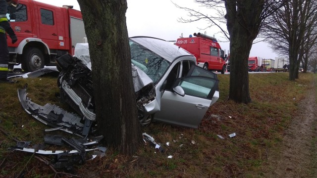 Wypadek w Zalesiu Śląskim.