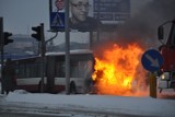 Pożar autobusu w Sosnowcu [zdjęcia użytkownika MM]