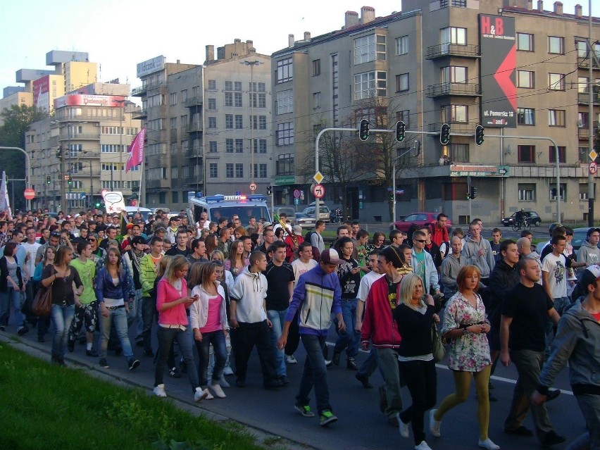 Łódź. Zwolennicy marihuany nielegalnie maszerowali ulicami miasta