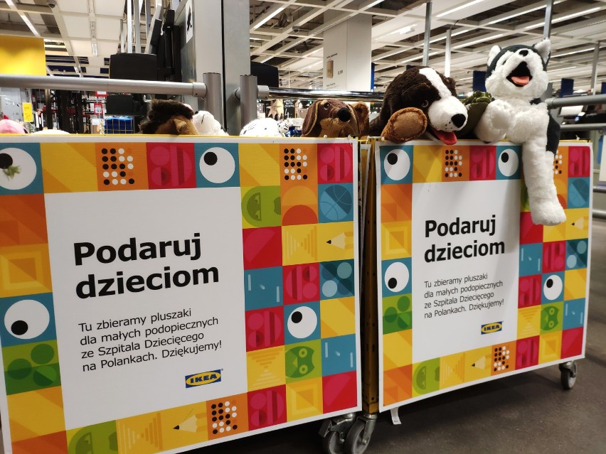Pluszaki zebrane w IKEA powędrują do małych pacjentów gdańskiego szpitala
