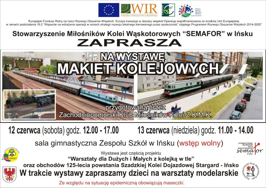 Wystawa makiet kolejowych w Ińsku. W najbliższy weekend, 12-13 czerwca 2021