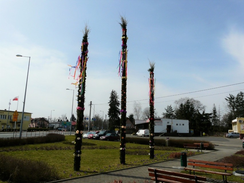 Dobroń przystrojony na święta. Olbrzymie palmy i krokusy na skwerze przy ulicach Sienkiewicza i Wrocławskiej ZDJĘCIA