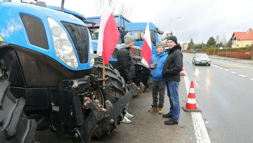 Protest rolników w województwie pomorskim