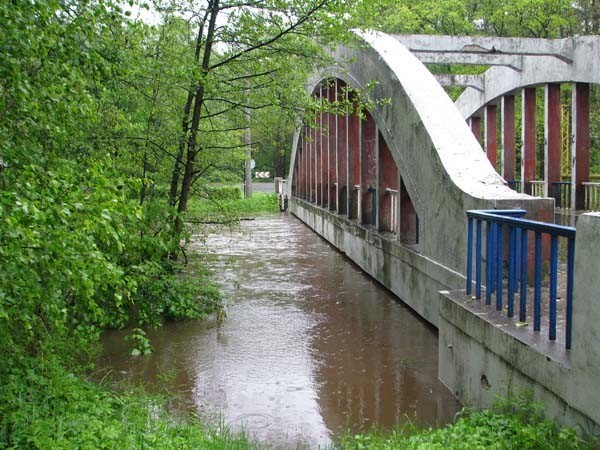 Wysoki poziom Małej Panwi zagroził mostom w Krupskim Młynie