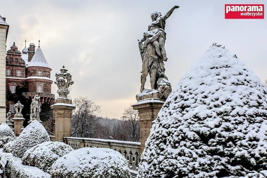 Zamek Książ w Wałbrzychu w zimowej szacie