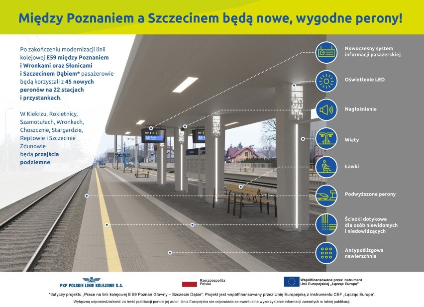 Zmodernizują kolejne odcinki linii kolejowej Szczecin - Poznań. Pojedziemy 160 km/h!