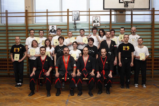 Uczestnicy pierwszego seminarium łódzkiej szkoły Wing Tsun