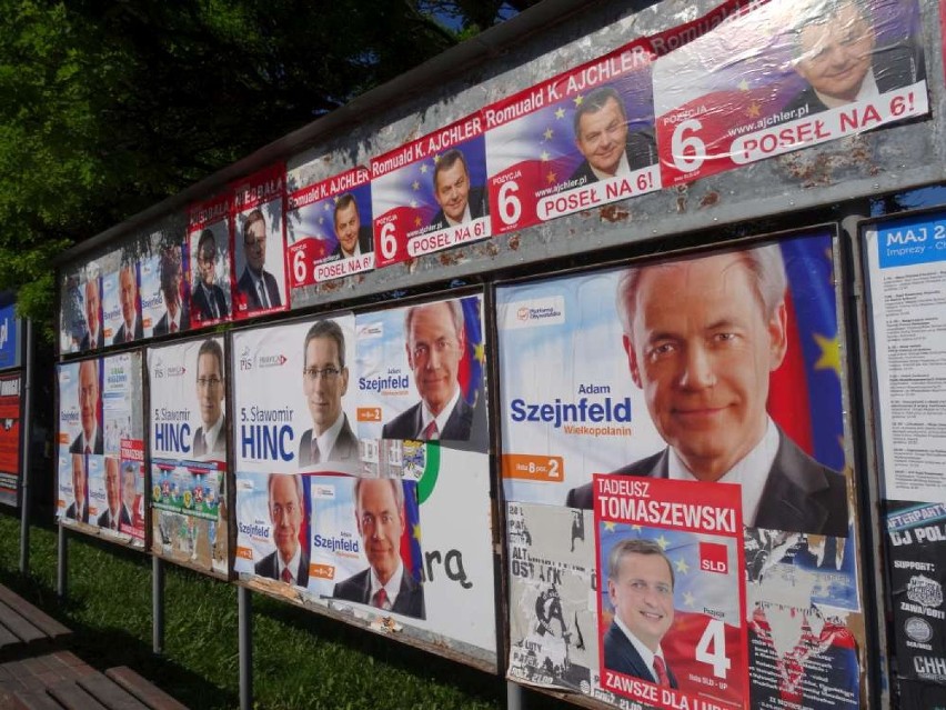 Eurowybory 2014 w Chodzieży: Kampania w pełni. Plakaty i...