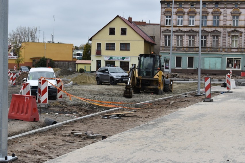 Budowa ronda w Gubinie.