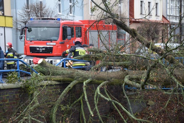 W Wągrowcu doszło do załamania pogody. Nagłe silne porywy wiatru wyrządziły szkody