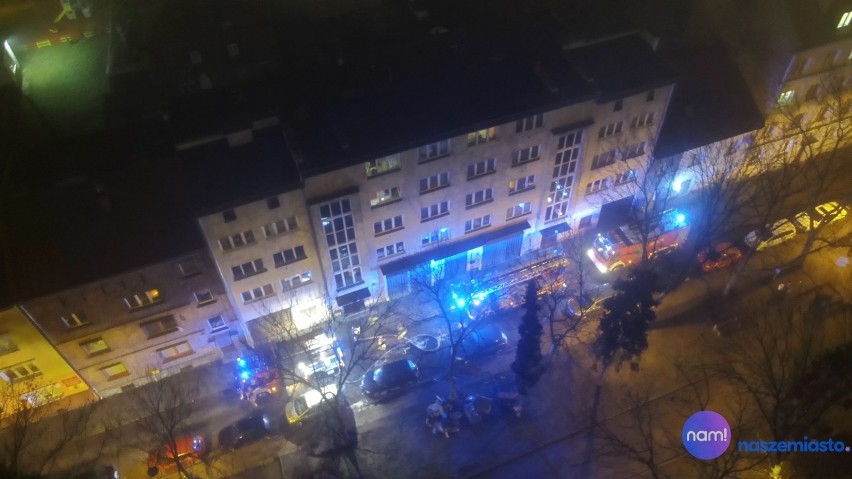 Pożar mieszkania w centrum Włocławka