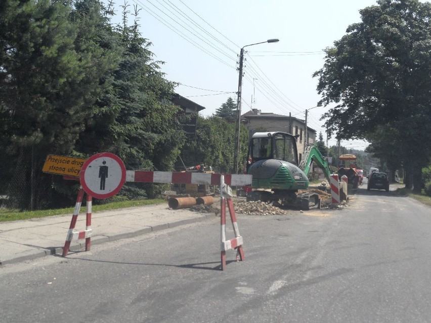 Trwają prace na ulicy Chrobrego w Wodzisławiu