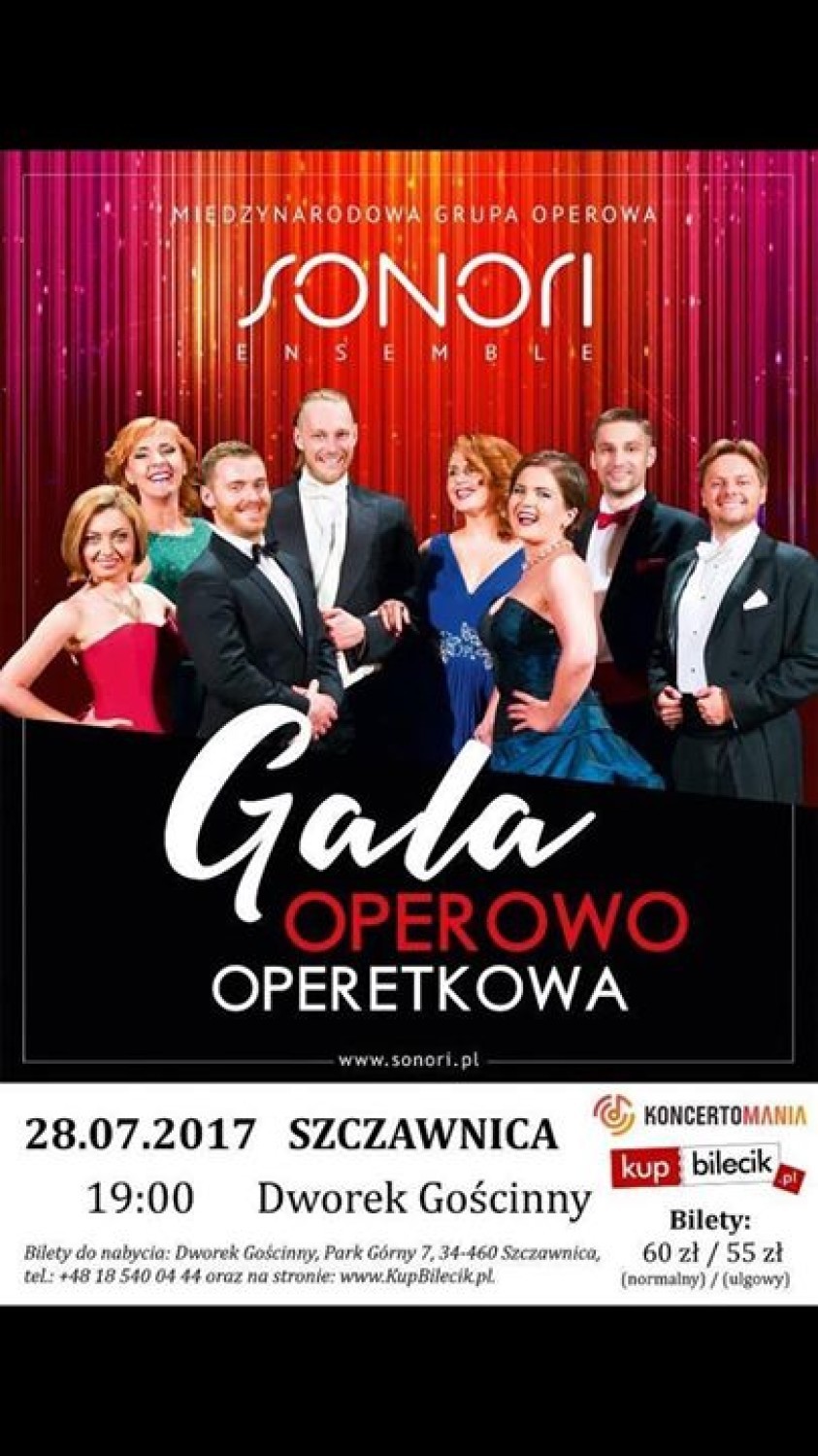 Gala Operowo-Operetkowa - Sonori Ensemble
28 lipca, piątek,...