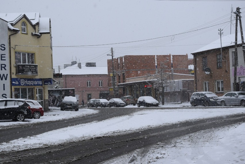 W Skierniewicach spadł pierwszy w tym sezonie śnieg