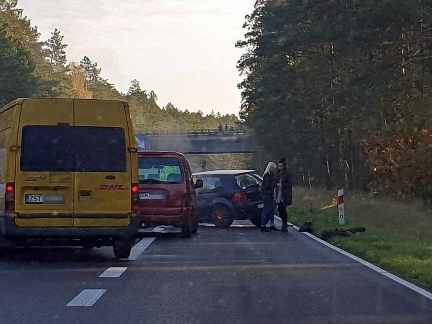 Wypadek na drodze Szczecin - Chociwel. Dwie osoby ranne [AKTUALIZACJA]