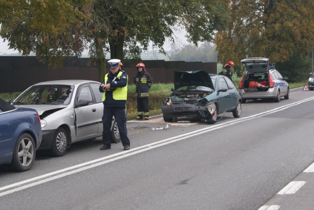 Kolizja trzech aut na ulicy Poznańskiej w Kaliszu