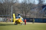 Wypadek w Łaziskach Górnych w Kopalni Bolesław Śmiały: górnik dostał w twarz częścią łańcucha. Śmigłowiec LPR przewiózł go do szpitala