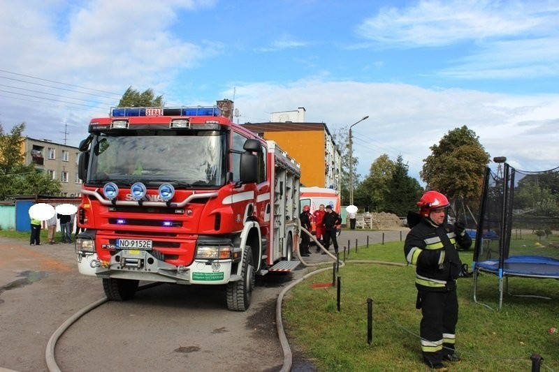 Pożar poddasza w powiecie braniewskim