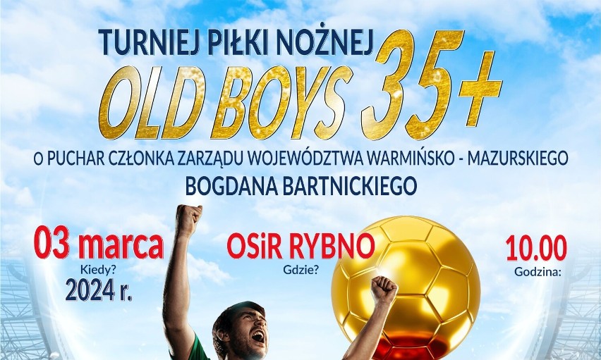 Zapraszamy na Turniej Piłki Nożnej Halowej Old Boys 35+ o Puchar Bogdana Bartnickiego!