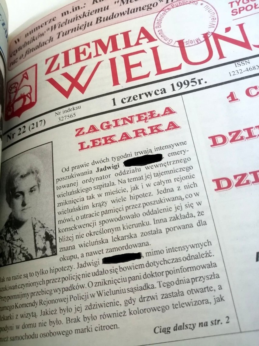 Tygodnik "Ziemia Wieluńska" z 1 czerwca 1995 r.