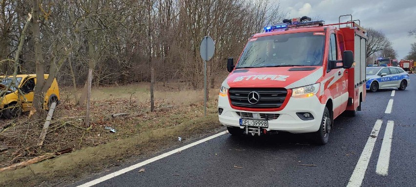 Wypadek na DK 12 w okolicach Buczyny