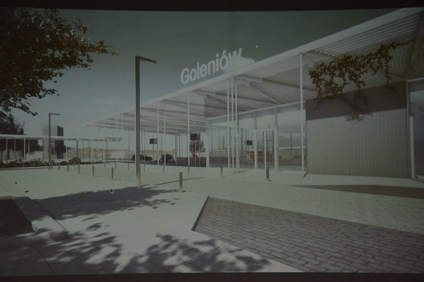 Tak będzie wyglądał nowy dworzec kolejowo - autobusowy w Goleniowie. Zobacz wizualizacje!