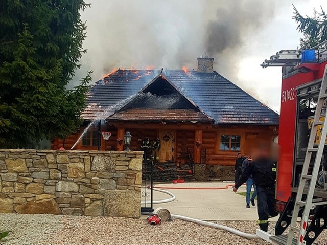 Pożar domu jednorodzinnego pod Strzelinem