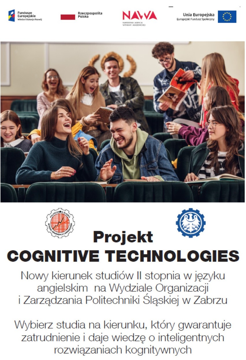 Politechnika Śląska wprowadza nowe studia w języku angielskim. Studenci drugiego stopnia będą realizować projekt "Cognitive technologies"