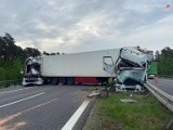 Gliwice. Tragiczny wypadek na autostradzie A4. Zderzyły się trzy tiry, jedna osoba nie żyje