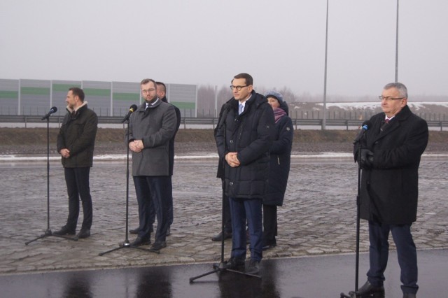 Otwarcie nowych odcinków A1 w Łódzkiem z udziałem premiera Mateusza Morawieckiego