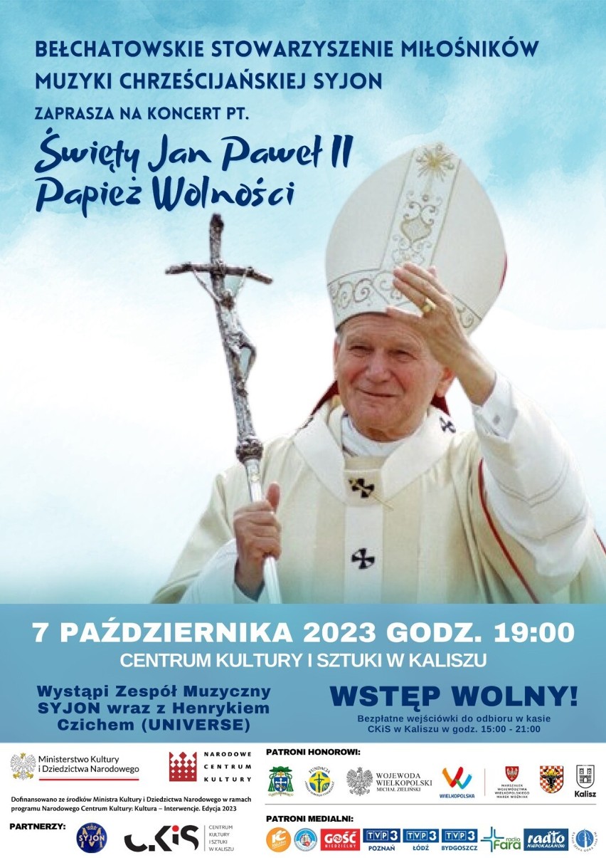 Koncert poświęcony Janowi Pawłowi II odbędzie się w Kaliszu