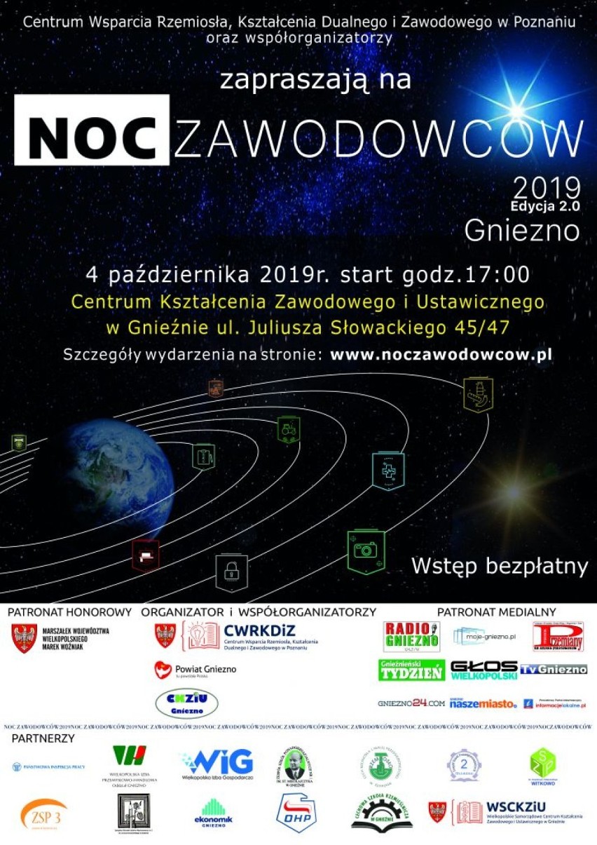 Noc Zawodowców w Gnieźnie - wydarzenie mające na celu promocję szkolnictwa zawodowego i technicznego