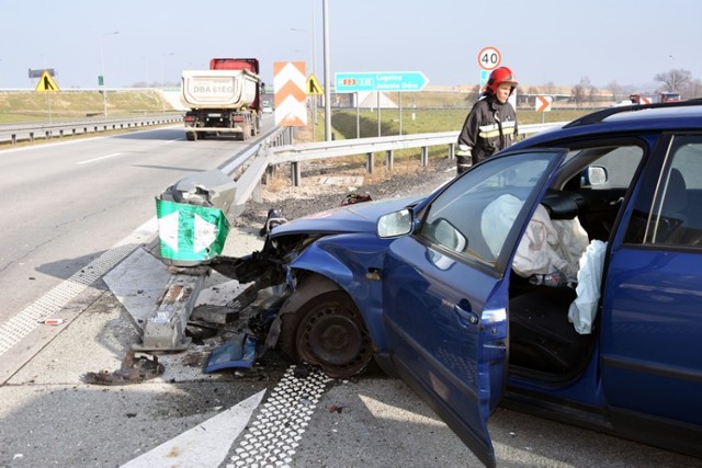 Dwa wypadki na autostradzie A4 pod Legnicą