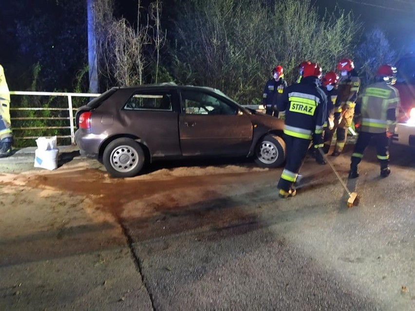 22-latek uderzył w bariery ochronne przy drodze w Lipnicy Dolnej. Miał blisko promil alkoholu w organizmie [FOTO]