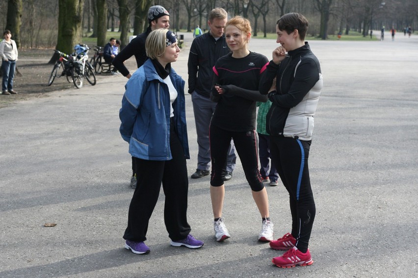 Parkrun w parku Poniatowskiego w Łodzi - 22 marca 2014 [ZDJĘCIA]