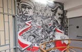 Zakład Karny w Sztumie. Osadzeni wykonali patriotyczny mural. Jest na nim marszałek Piłsudski