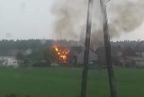 Uderzenie pioruna w stodołę w Turawie. Spaliło się siedem sztuk bydła 