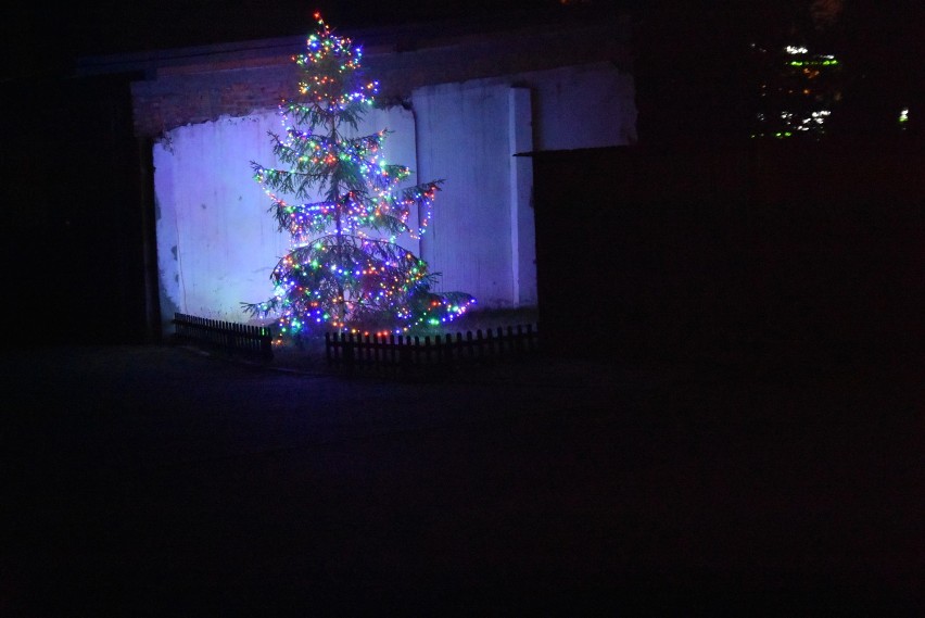 Świąteczna iluminacja domów, okien, balkonów w blokach w Myszkowie ZDJĘCIA