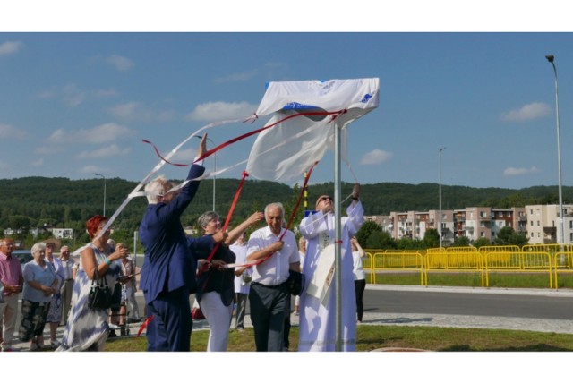 Odsłonięcie nazwy ronda w Wejherowie Śmiechowie