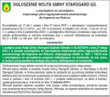 Ogłoszenie Wójta Gminy Starogard Gdański