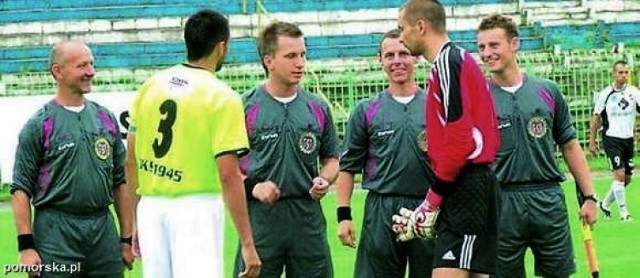 Jarosław Gryckiewicz , Bartosz Frankowski, Jacek Rogowski i Jakub Winkler przed jednym z meczów.