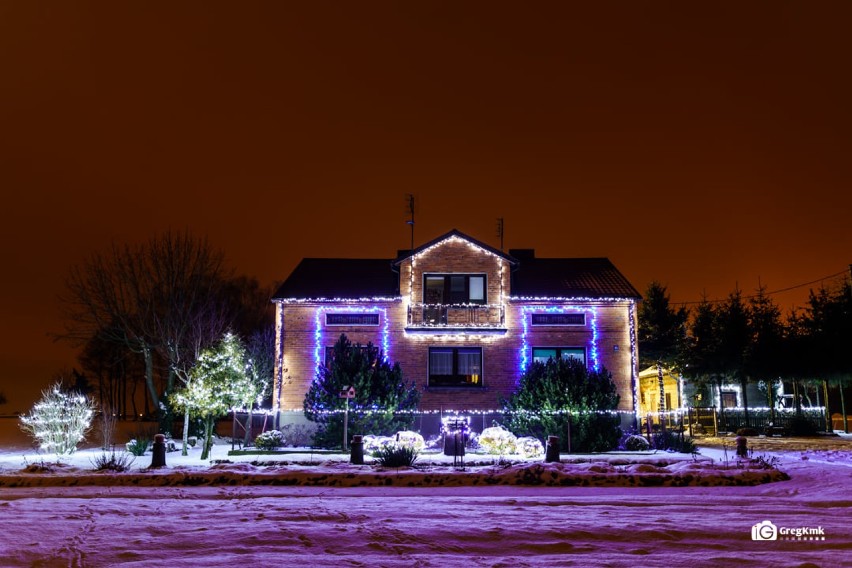 Konkurs na najpiękniejsze iluminacje świąteczne w gminie Koźminek rozstrzygnięty. ZDJĘCIA