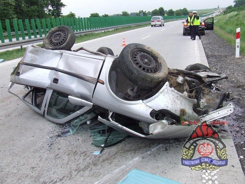 Groźny wypadek na A4 w okolicach Jawora (ZDJĘCIA)